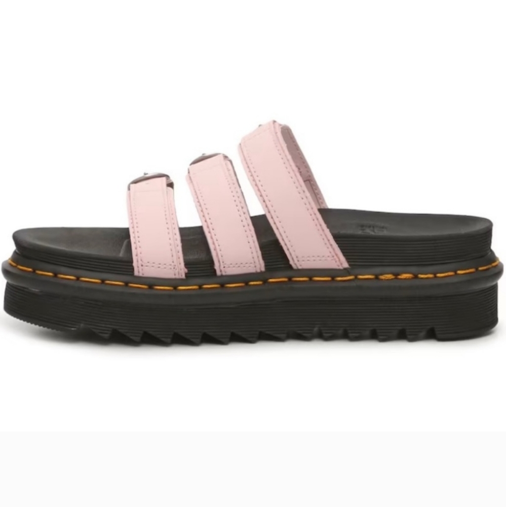 Dr. Martens Blaire Slide Leather Sandals in Pink. - Picture 8 of 16